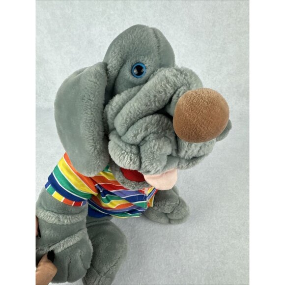 Tested Vintage 16" Ganz Bros. 1986 Wrinkles Talking Hound Dog Puppet Working - Picture 13 of 16